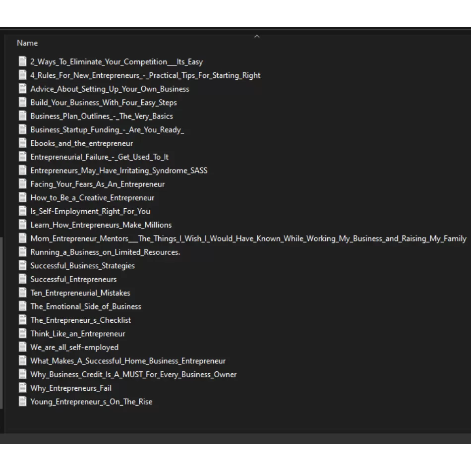 Articles On Entrepreneurship