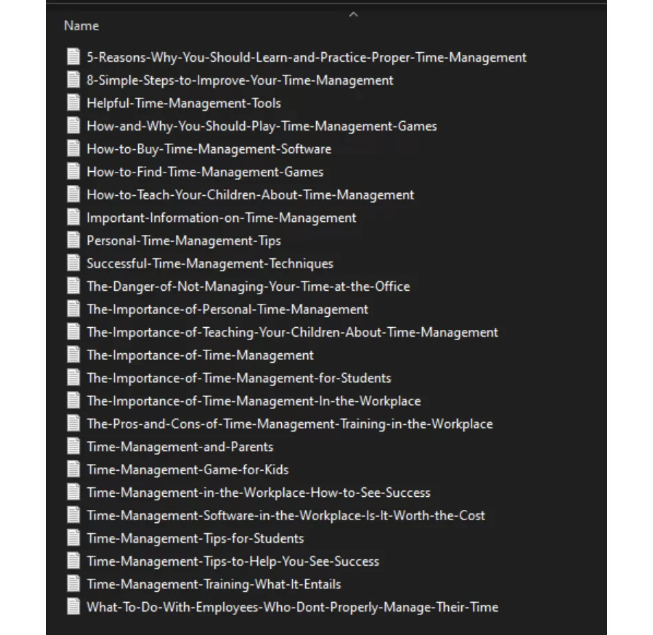 Time Management Articles