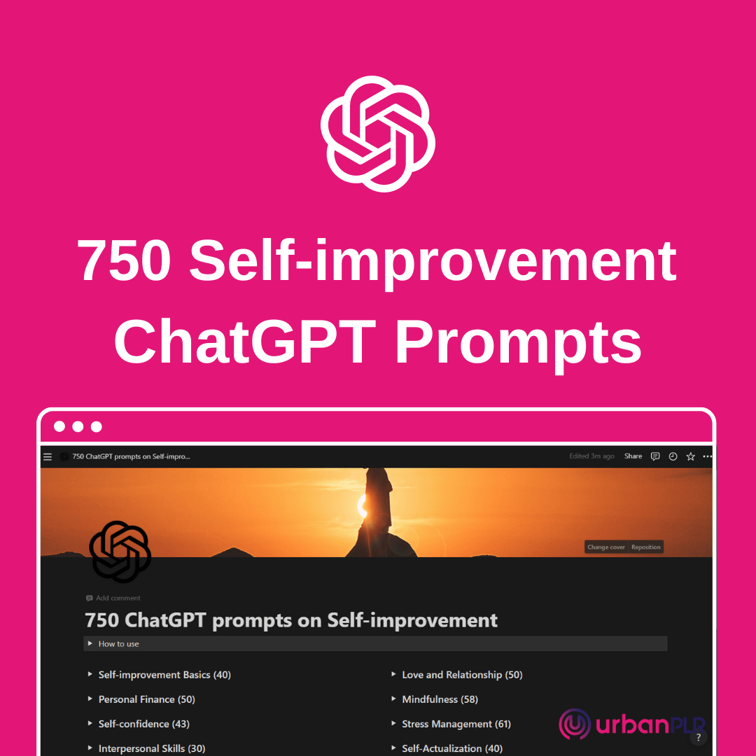 750 ChatGPT Self-improvement Prompts