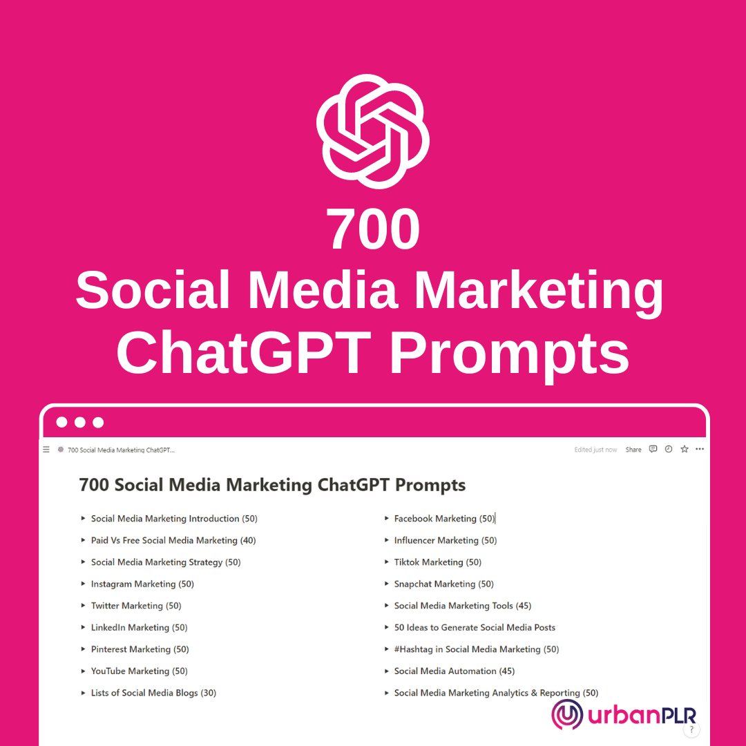 700 Social Media Marketing ChatGPT Prompts
